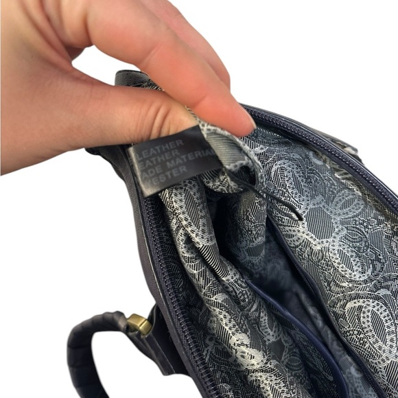 Vintage Sharif Leather Shoulder Bag | Snakeskin / Blue | Detailed | Purse - Picture 10 of 10